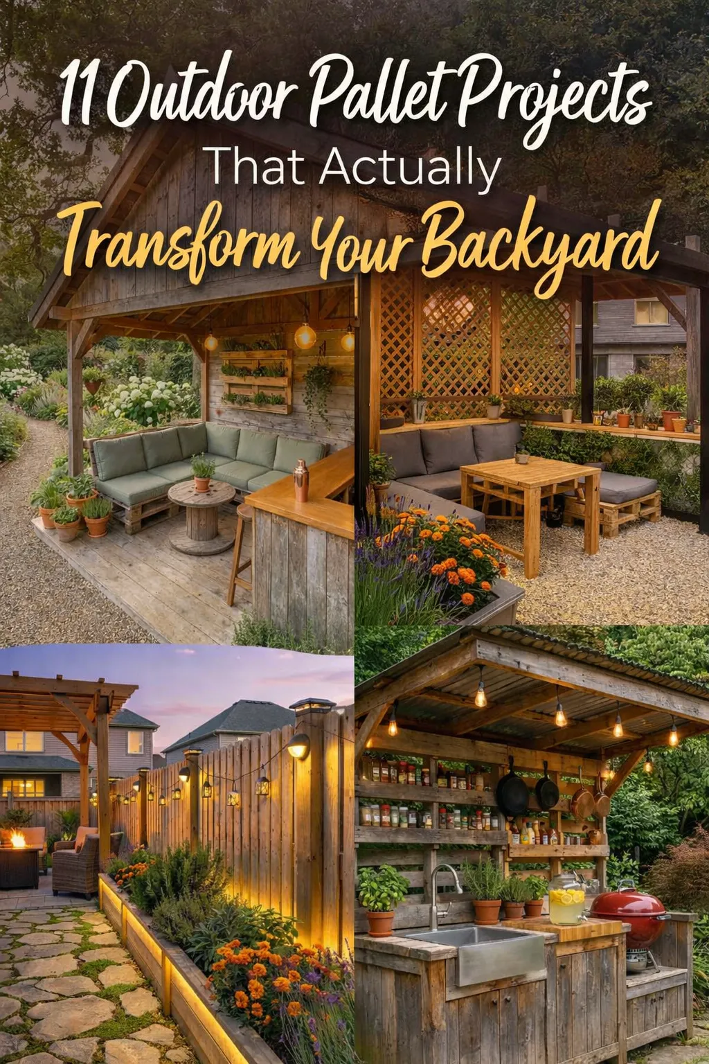 You are currently viewing 11 Outdoor Pallet Projects That Actually Transform Your Backyard