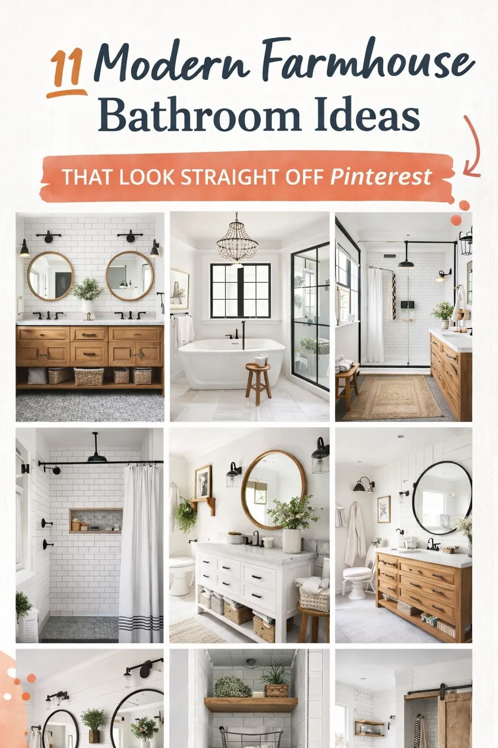 Read more about the article 11 Modern Farmhouse Bathroom Ideas That Look Straight Off Pinterest
