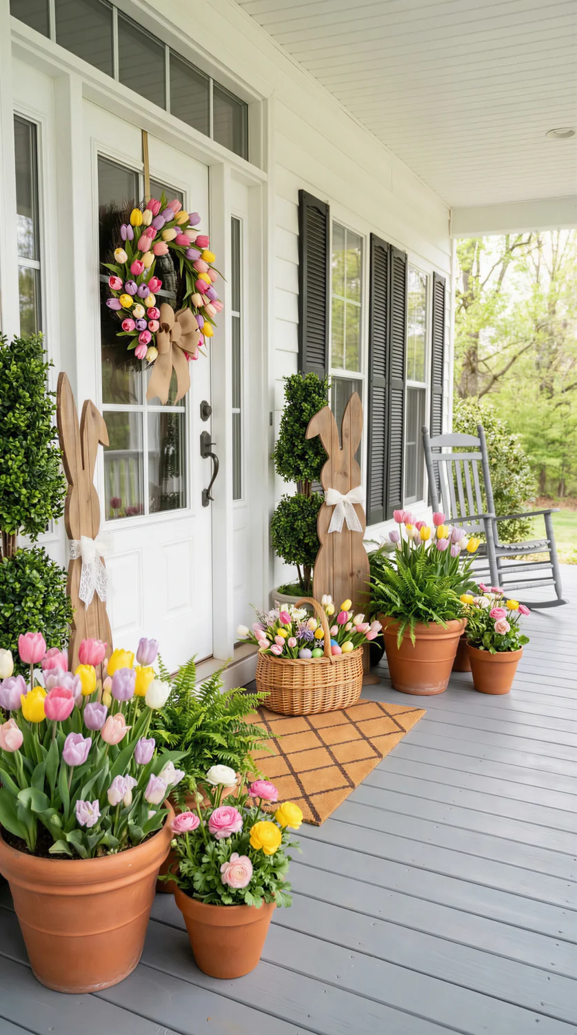 Rustic Farmhouse Bunny Porch